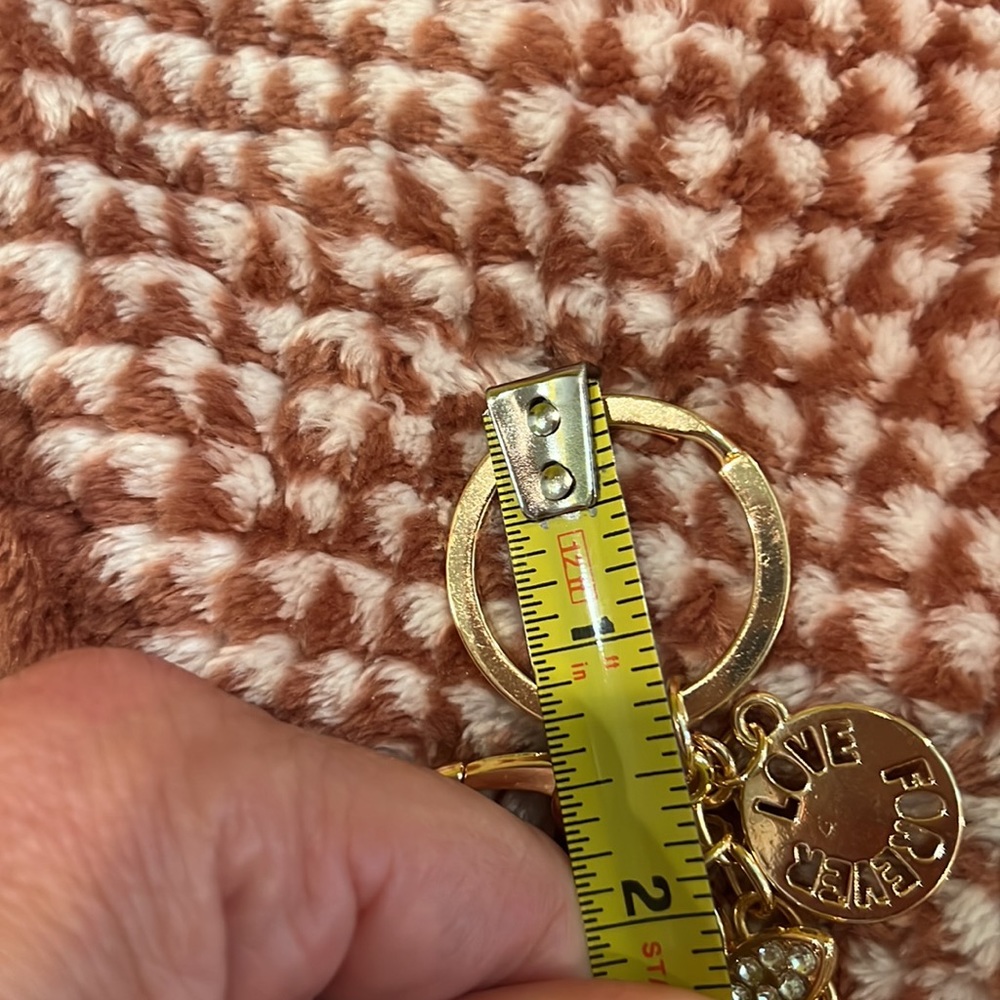 Unbranded Keychain Gold Hardware Lavender Three Charm & Hook W Key Holder Chain - Picture 14 of 16